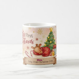 Caneca De Café Baby’s First Christmas Personalized Mug