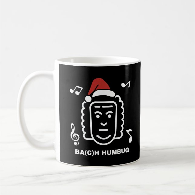 Caneca De Café BACH Funny Classical Music Composer Christmas Pun (Esquerda)
