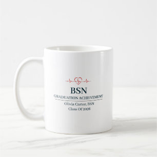Caneca De Café Bacharelado em Ciência de Enfermagem Nome Personal
