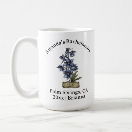 Caneca De Café Bachelorette Birth Mês Flor Julho Larkspur