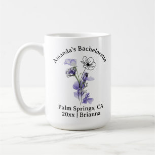 Caneca De Café Bachelorette Birth Mês Flor Violet
