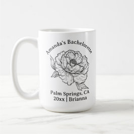 Caneca De Café Bachelorette Birth Month Flor Peony Novembro