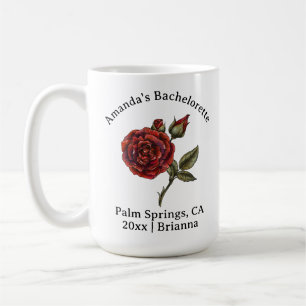 Caneca De Café Bachelorette Birth Month Flower June Rosa