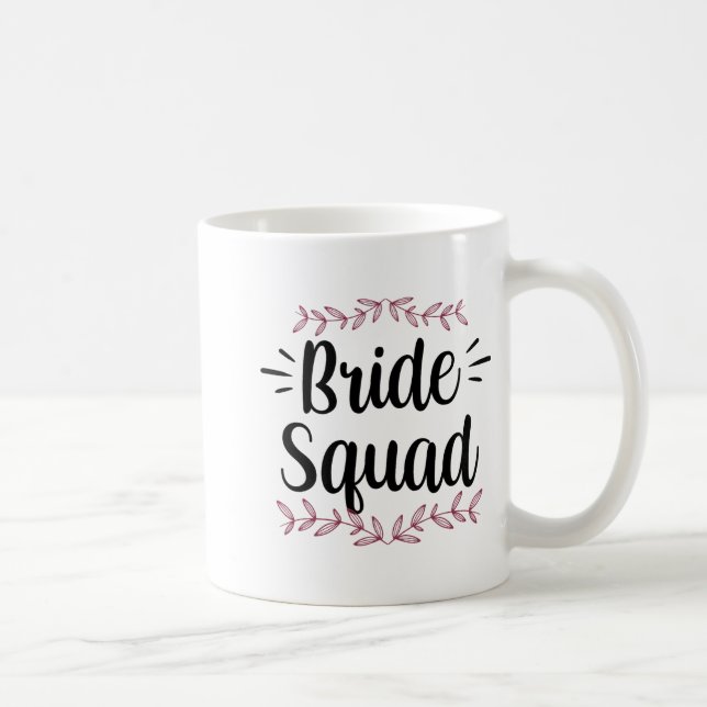 Caneca De Café Bachelorette de Casamento do Esquadrão da Noiva Cu (Direita)