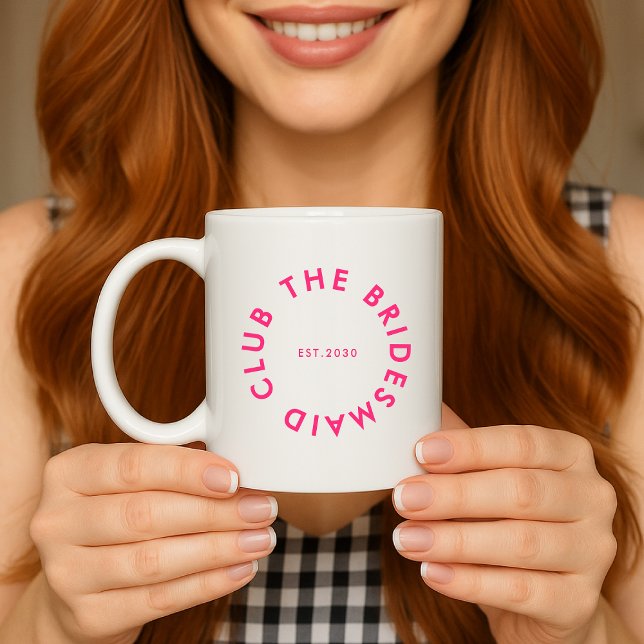 Caneca De Café Bachelorette do Clube Bridesmaid (Criador carregado)