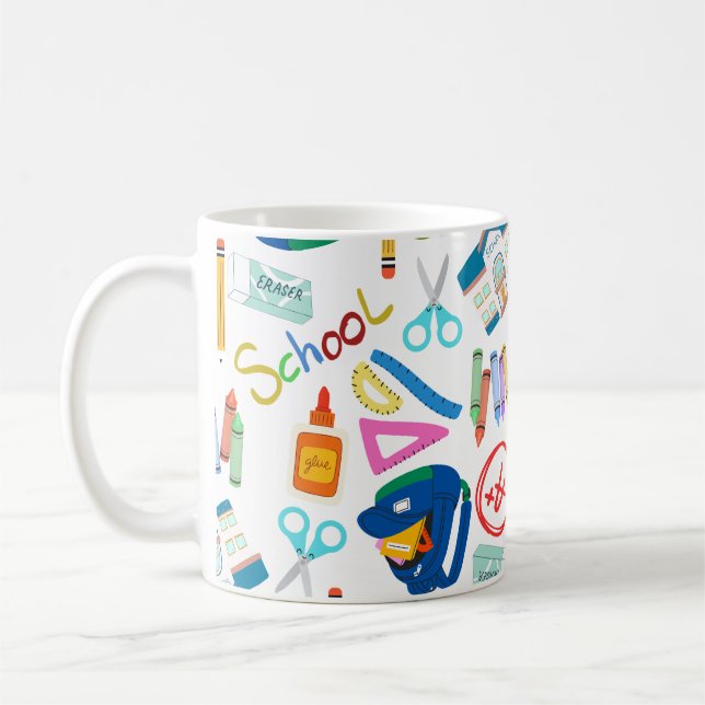Caneca De Café Back To School Supplies (Esquerda)