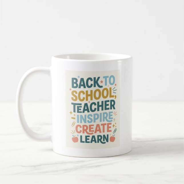 Caneca De Café Back to School Teacher gift (Esquerda)