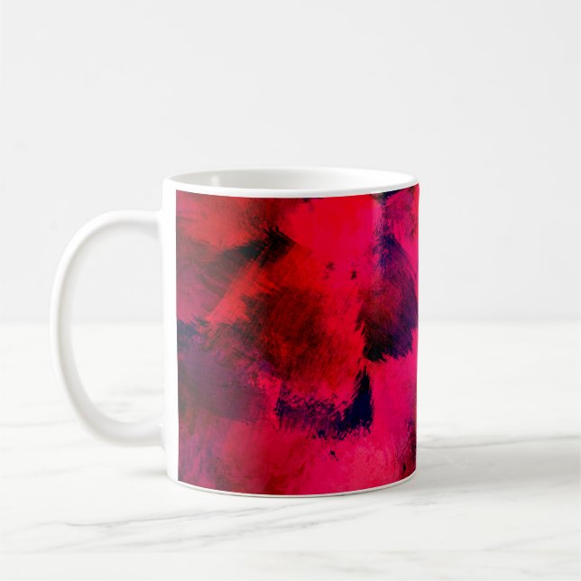 Caneca De Café Background texture template red (Esquerda)
