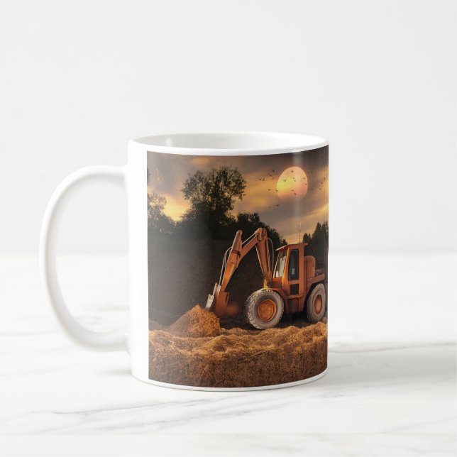 Caneca De Café Backhoe (Esquerda)