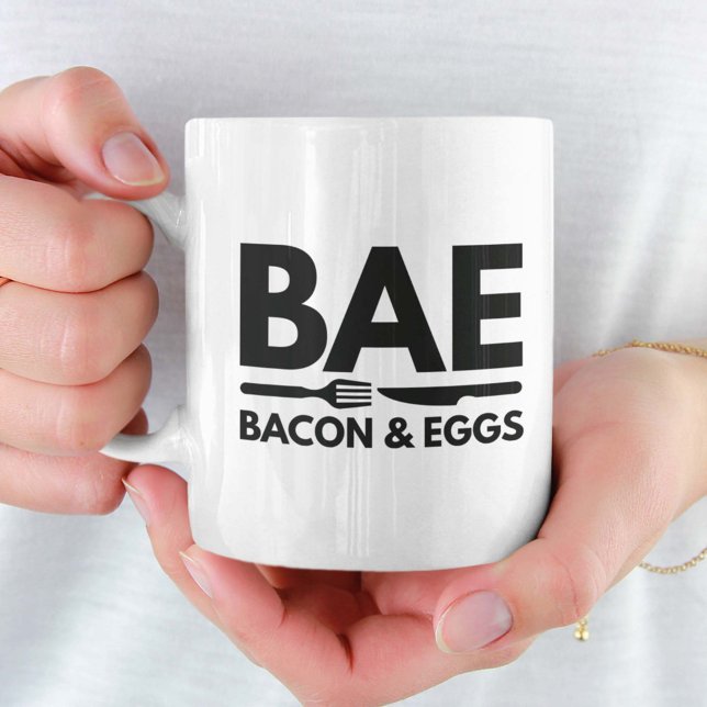 Caneca De Café Bacon-Básico E Ovos (BAE Bacon And Eggs Mug)