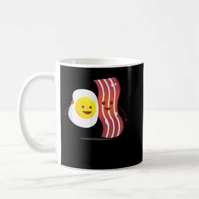 Caneca De Café Bacon E Ovos Melhor Café Da Manhã Brunch Amigos Te (Esquerda)