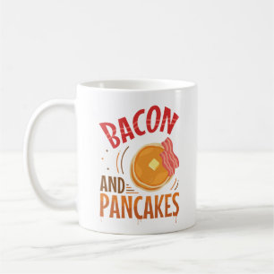 Caneca De Café Bacon e Panquecas