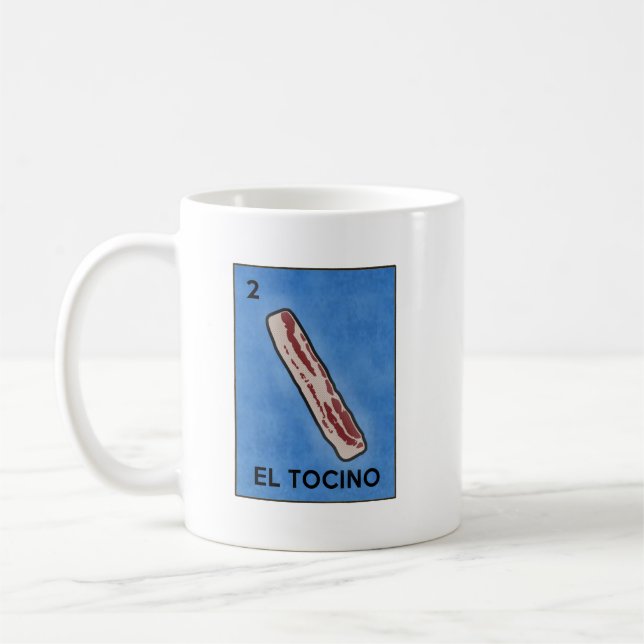 Caneca De Café Bacon mexicano engraçado da lotaria do EL Tocino (Esquerda)