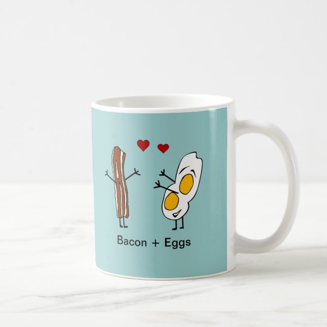 Caneca De Café Bacon + Ovos (Direita)