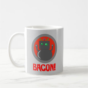 Caneca De Café Bacon Robot