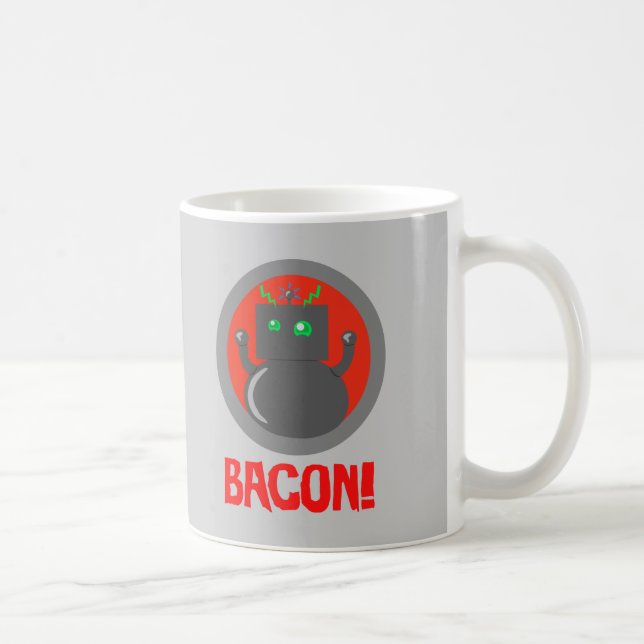 Caneca De Café Bacon Robot (Direita)