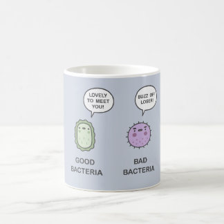 Caneca De Café Bacterias Boas, Bactérias Más