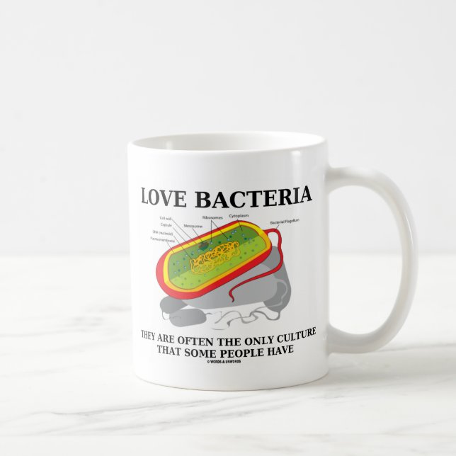 Caneca De Café Bacterias do Amor Apenas Cultura Algumas Pessoas T (Direita)
