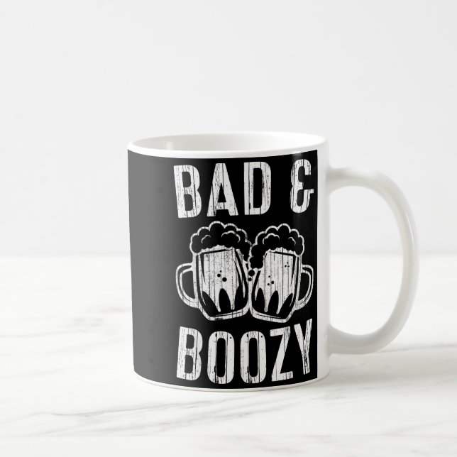 Caneca De Café Bad And Boozy Shirt Irish Beer Men Women St Patric (Direita)