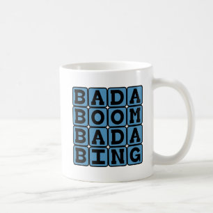 Caneca De Café Bada Boom Bada Bing, Onomatopeia Alliterária