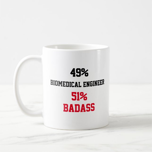 Caneca De Café Badass do Engenheiro biomédico (Esquerda)