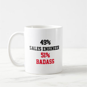 Caneca De Café Badass do engenheiro de Vendas