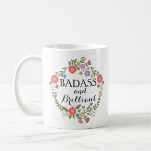 Caneca De Café Badass e humor engraçado brilhante do hipster