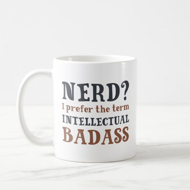 Caneca De Café Badass Intelectual (Esquerda)