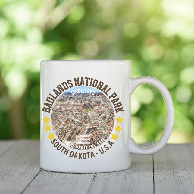 Caneca De Café Badlands National Park Plains Photo  (Criador carregado)
