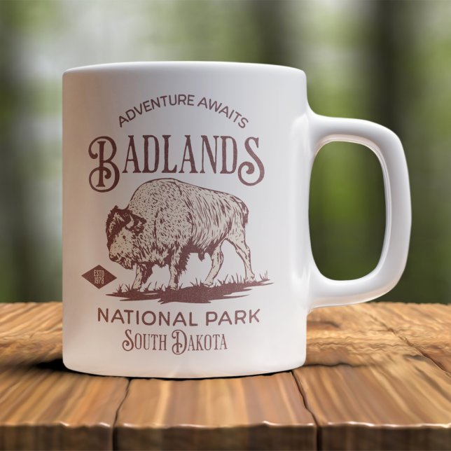 Caneca De Café Badlands National Park South Dakota Funny Travel (Criador carregado)