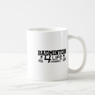 Caneca De Café Badminton 4 Life Graphic Badminton Player Shuttle