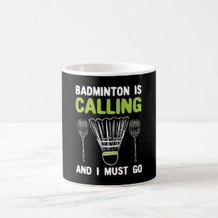 Caneca De Café Badminton - Badminton Está Ligando