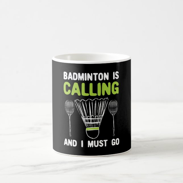 Caneca De Café Badminton - Badminton Está Ligando (Centro)