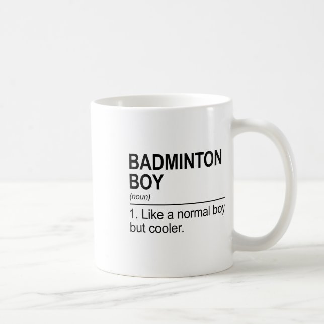 Caneca De Café Badminton Boy Noun Definition Shuttle Badminton Pl (Direita)