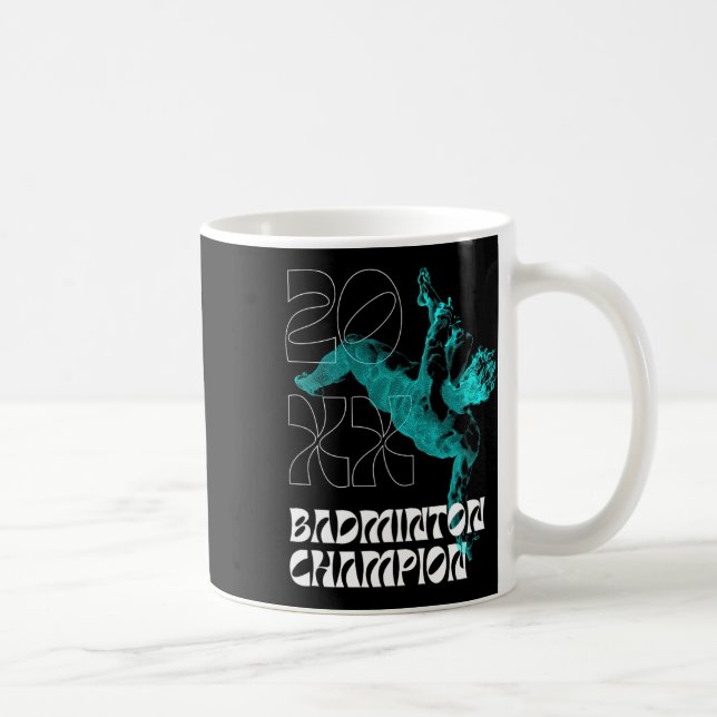 Caneca De Café Badminton Champion Racket Shuttle Tournament Winne (Direita)