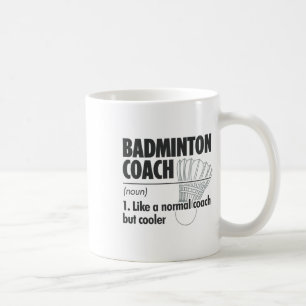 Caneca De Café Badminton Coach Noun Definição Badminton Sports P