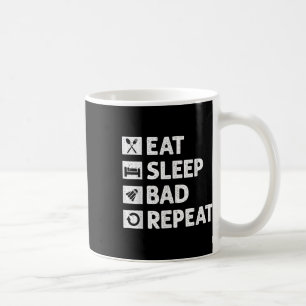 Caneca De Café Badminton coma o sono Repetir nojento
