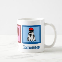Caneca De Café Badminton do Amor pela Paz