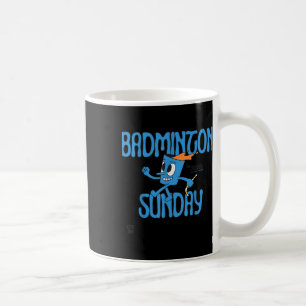 Caneca De Café Badminton Domingo Raquete Jogo de Voo 