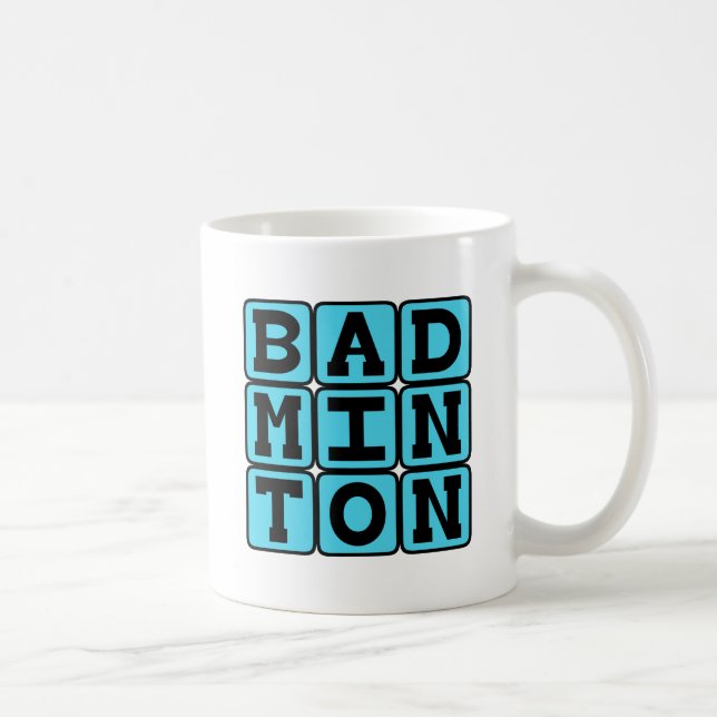 Caneca De Café Badminton, Esporte de Raquete (Direita)