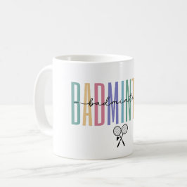 Caneca De Café Badminton Esportivo & Elegante