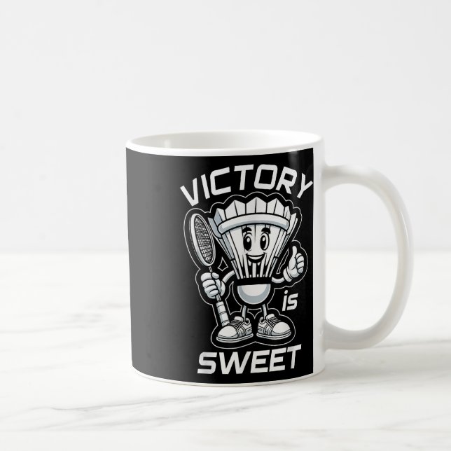 Caneca De Café Badminton Forever Cartoon Shuttle And Racket Graph (Direita)