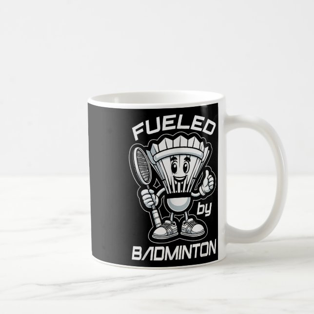 Caneca De Café Badminton Forever Cartoon Shuttle E Racket Graph (Direita)