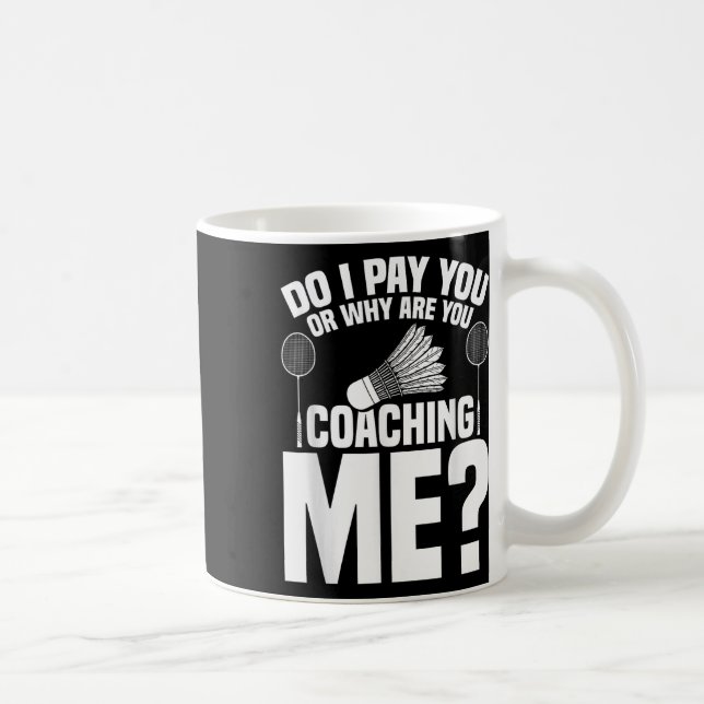 Caneca De Café Badminton Game Coaching Shuttle Player Badminton (Direita)