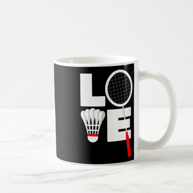 Caneca De Café Badminton Love (Direita)