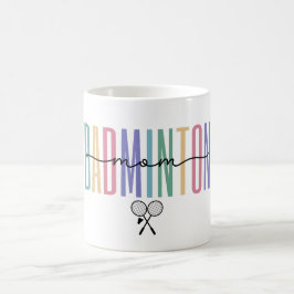Caneca De Café Badminton Mãe Colorida