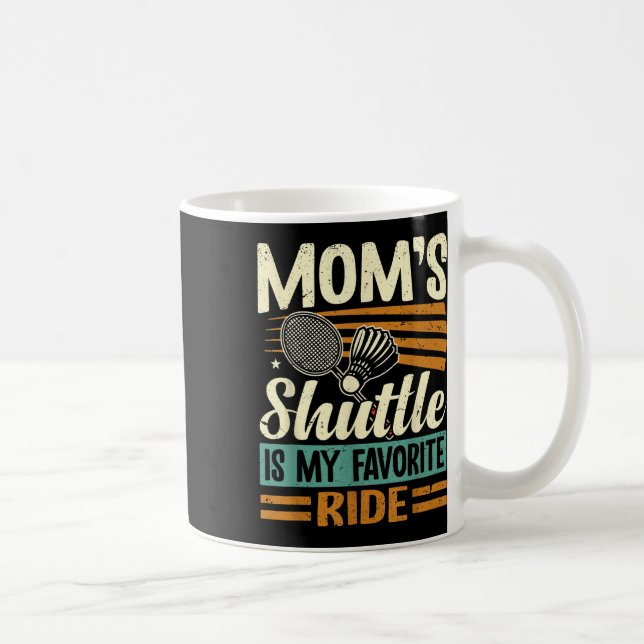 Caneca De Café Badminton Mães Shuttle - Crianças Que Amam A Mãe (Direita)