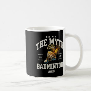 Caneca De Café Badminton O Homem O Mito A Lenda do Badminton Sh