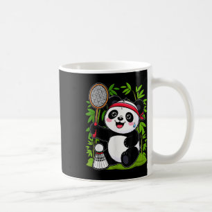 Caneca De Café Badminton Panda Escavado - Engraçado Shuttle Ani