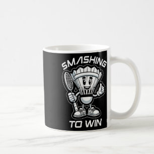 Caneca De Café Badminton Para Sempre Cartoon Peteca E Grafismo de